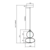 Lampa Wisząca DAPHNE Czarny Szklany Klosz 12W LED 20cm * Eko-light Discount
