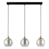 Lampa Wisząca DEVI Czarny Transparentny Szklane Klosze 3xE27 * TK Lighting New