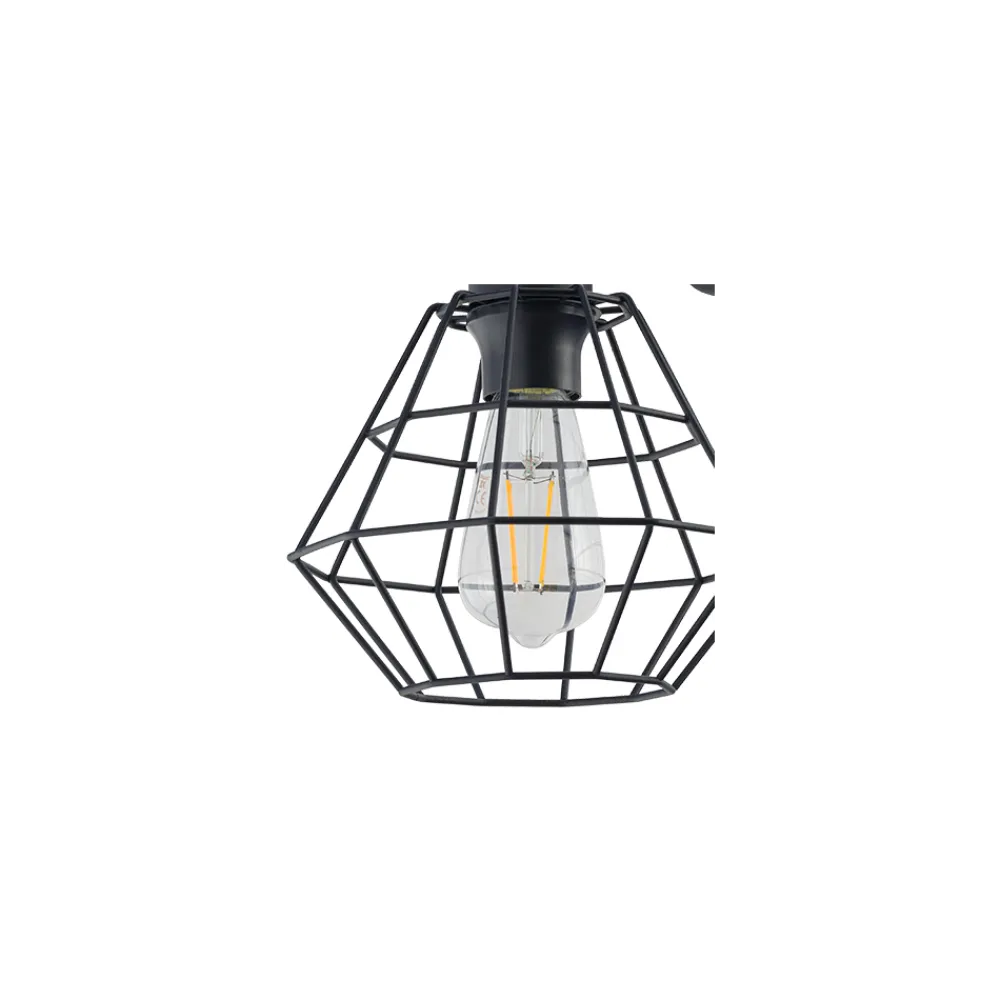 Lampa Wisząca DIAMOND Czarny Metalowe Klosze 3xE27 * TK Lighting Online
