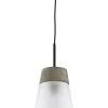 Lampa Wisząca DOMINO I Czarny biały Szklany Klosz 1xE27 23 cm * Jupiter
