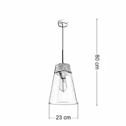 Lampa Wisząca DOMINO I Czarny biały Szklany Klosz 1xE27 23 cm * Jupiter