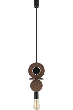 Lampa Wisząca DROPS WOOD C Czarny Brązowy 1xE27 * Nowodvorski