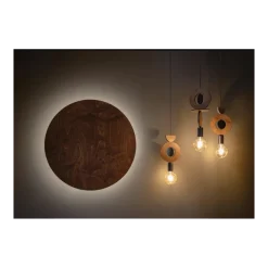 Lampa Wisząca DROPS WOOD C Czarny Brązowy 1xE27 * Nowodvorski
