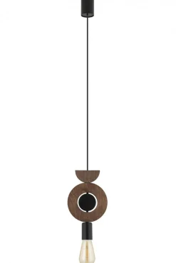 Lampa Wisząca DROPS WOOD D Czarny Brązowy 1xE27 * Nowodvorski