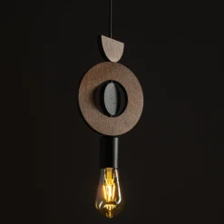 Lampa Wisząca DROPS WOOD D Czarny Brązowy 1xE27 * Nowodvorski