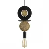 Lampa Wisząca DROPS WOOD E Czarny Brązowy 1xE27 * Nowodvorski