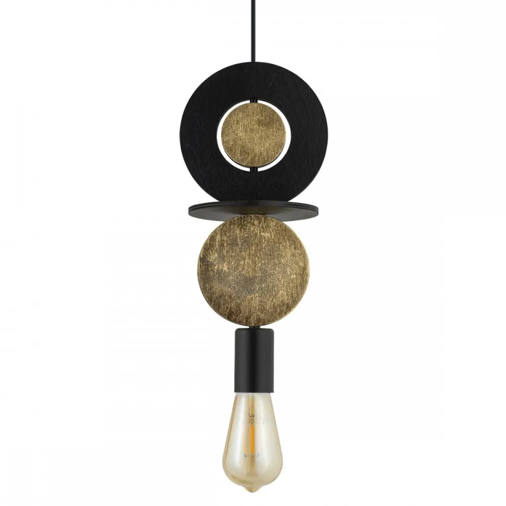 Lampa Wisząca DROPS WOOD E Czarny Brązowy 1xE27 * Nowodvorski