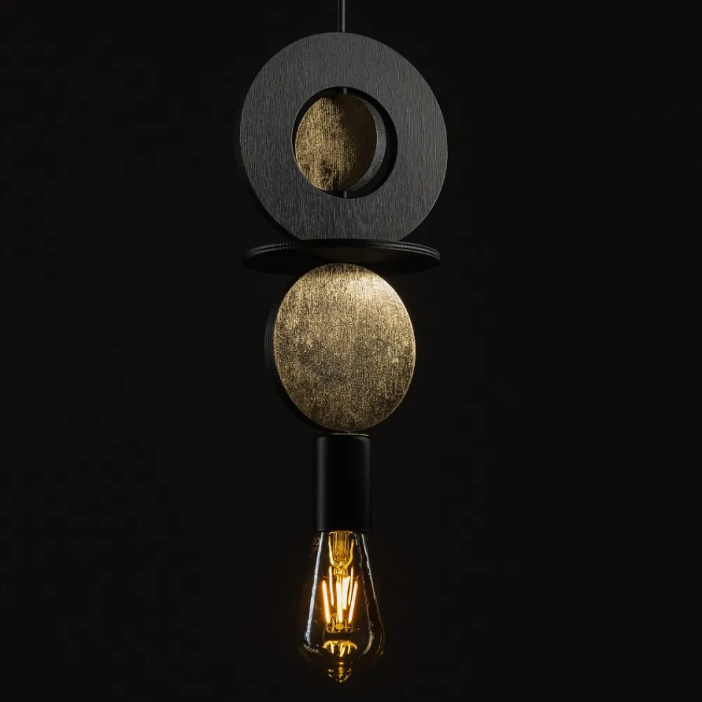 Lampa Wisząca DROPS WOOD E Czarny Brązowy 1xE27 * Nowodvorski