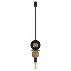 Lampa Wisząca DROPS WOOD E Czarny Brązowy 1xE27 * Nowodvorski