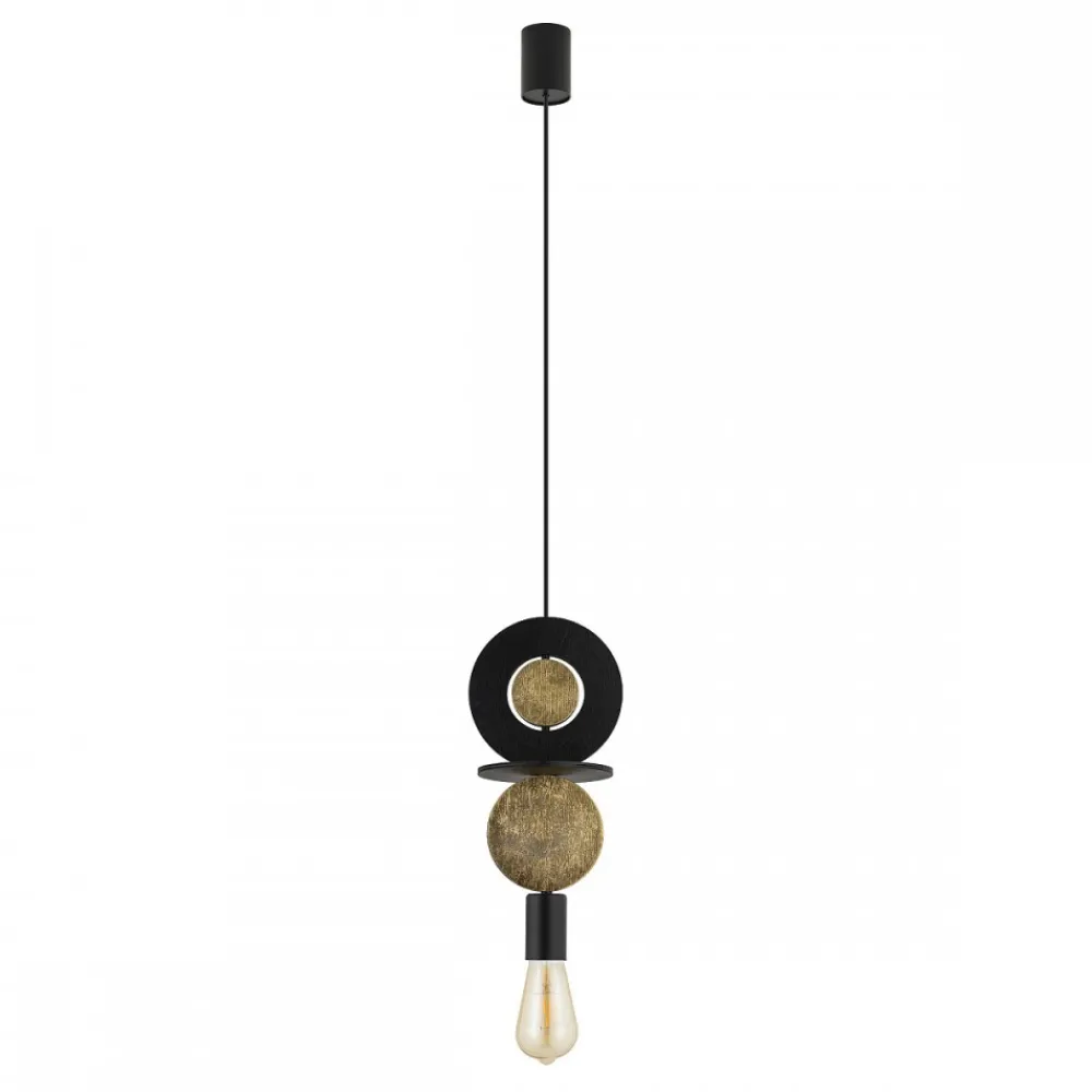 Lampa Wisząca DROPS WOOD E Czarny Brązowy 1xE27 * Nowodvorski