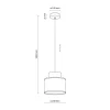 Lampa wisząca DUO czarna abażur juta pomarańcz 1xE27 20 cm * TK Lighting Clearance