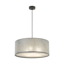 Lampa wisząca EARTH czarna abażur grafitowy 3xE27 * TK Lighting New
