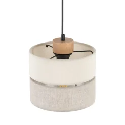 Lampa Wisząca ECO Beżowy Szary Abażur 1xE27 20cm * TK Lighting Discount