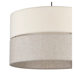 Lampa Wisząca ECO Szary Beżowy Abażur 3xE27 50cm * TK Lighting Online