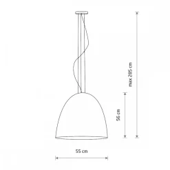 Lampa Wisząca EGG Biały Złoty Metalowy Klosz 1xE27 55cm * Nowodvorski Clearance