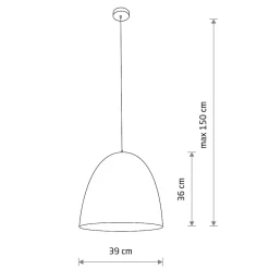 Lampa Wisząca EGG Czarny Złoty Metalowy Klosz 1xE27 38cm * Nowodvorski Discount