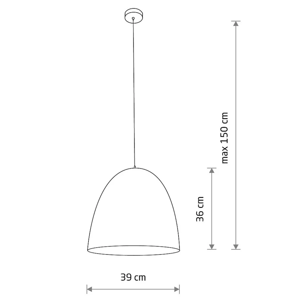 Lampa Wisząca EGG Czarny Złoty Metalowy Klosz 1xE27 38cm * Nowodvorski Discount