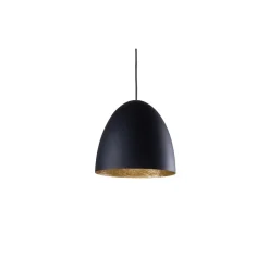 Lampa Wisząca EGG Czarny Złoty Metalowy Klosz 1xE27 38cm * Nowodvorski Discount