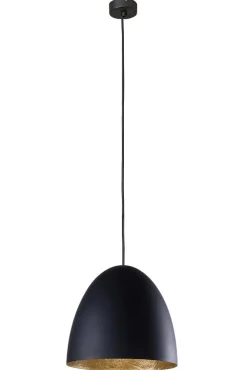 Lampa Wisząca EGG Czarny Złoty Metalowy Klosz 1xE27 38cm * Nowodvorski Discount