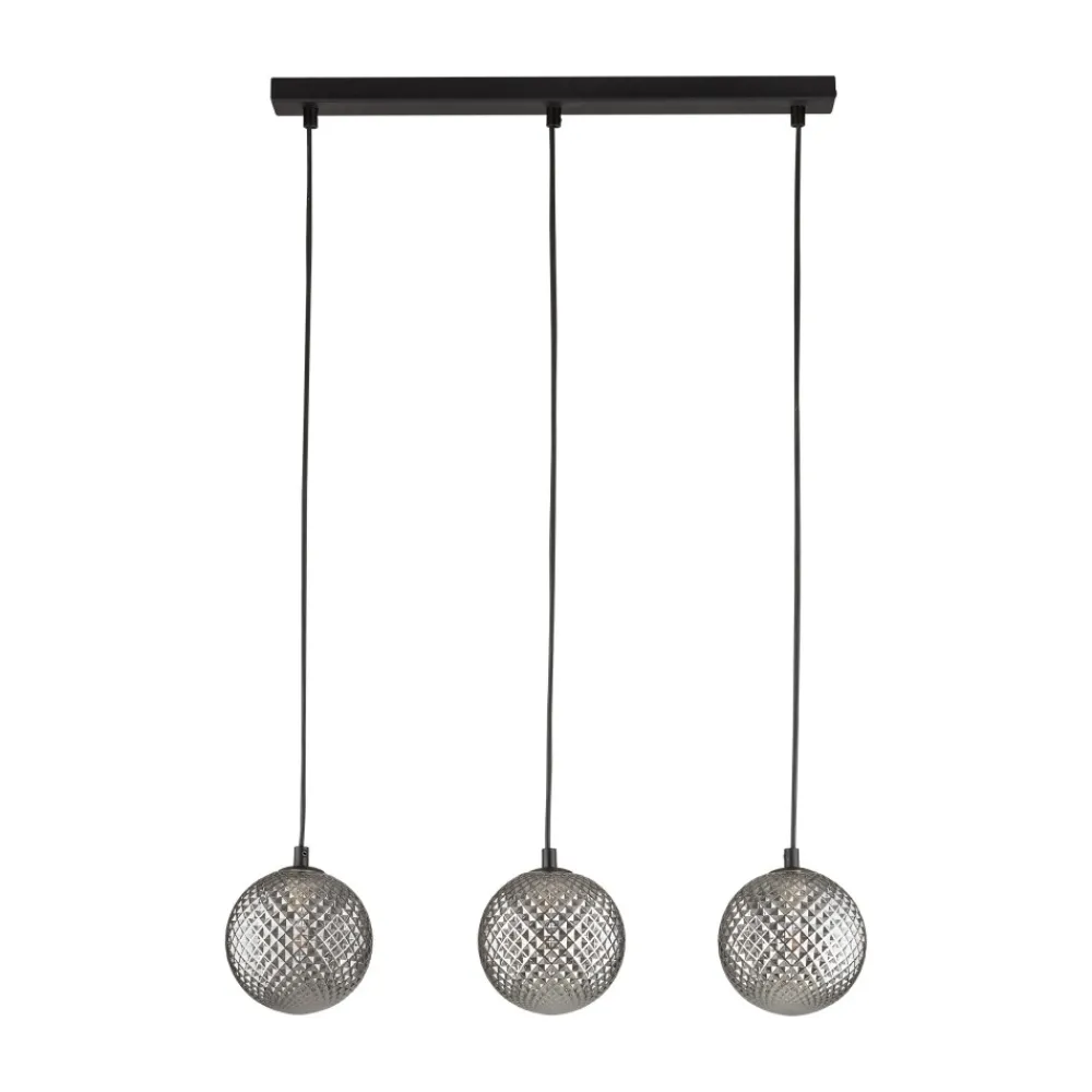 Lampa Wisząca ELENA Czarny Szklane Klosze 3xG9 * TK Lighting New