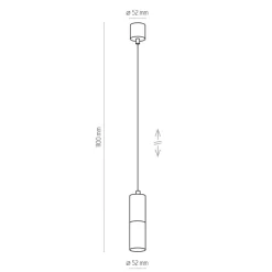 Lampa Wisząca ELIT Czarny Złoty 1xGU10 * TK Lighting