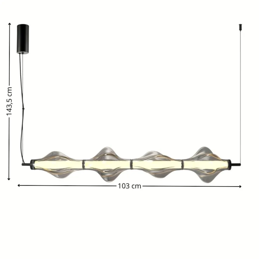 Lampa wisząca ELVA czarna 1xLED 30W 3000K * TK Lighting Clearance