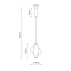 Lampa wisząca ELVA czarna 1xLED 8W 3000K * TK Lighting Hot