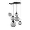 Lampa Wisząca ESME Grafitowy Szklane Klosze 6xE27 77cm * TK Lighting Sale