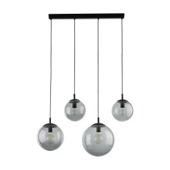 Lampa Wisząca ESME Grafitowy Szklane Klosze 4xE27 87cm * TK Lighting Sale
