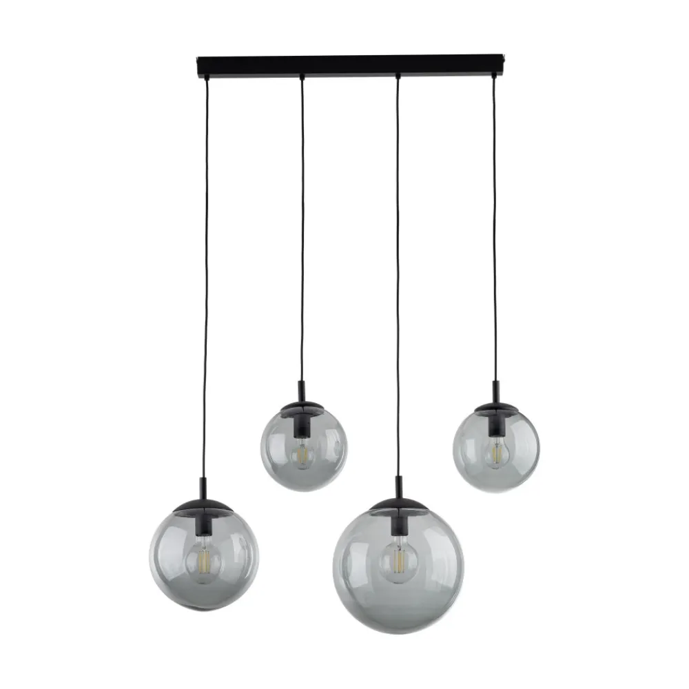 Lampa Wisząca ESME Grafitowy Szklane Klosze 4xE27 87cm * TK Lighting Sale