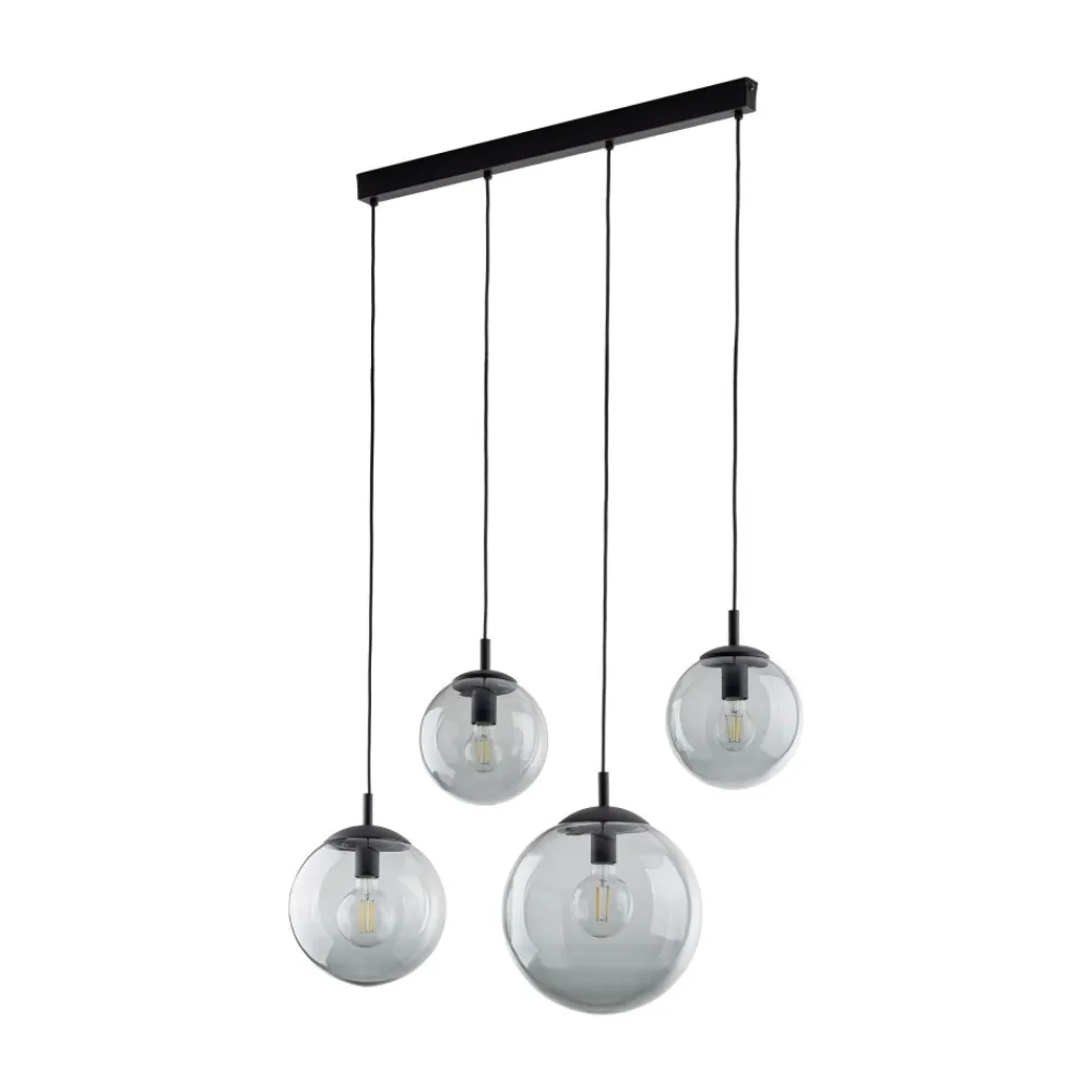 Lampa Wisząca ESME Grafitowy Szklane Klosze 4xE27 87cm * TK Lighting Sale