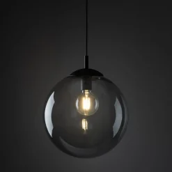 Lampa Wisząca ESME Grafitowy Szklany Klosz 1xE27 35 cm * TK Lighting Outlet