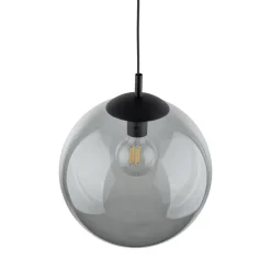 Lampa Wisząca ESME Grafitowy Szklany Klosz 1xE27 35 cm * TK Lighting Outlet