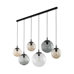 Lampa Wisząca ESME Mix Szklane Klosze 6xE27 130cm * TK Lighting Outlet
