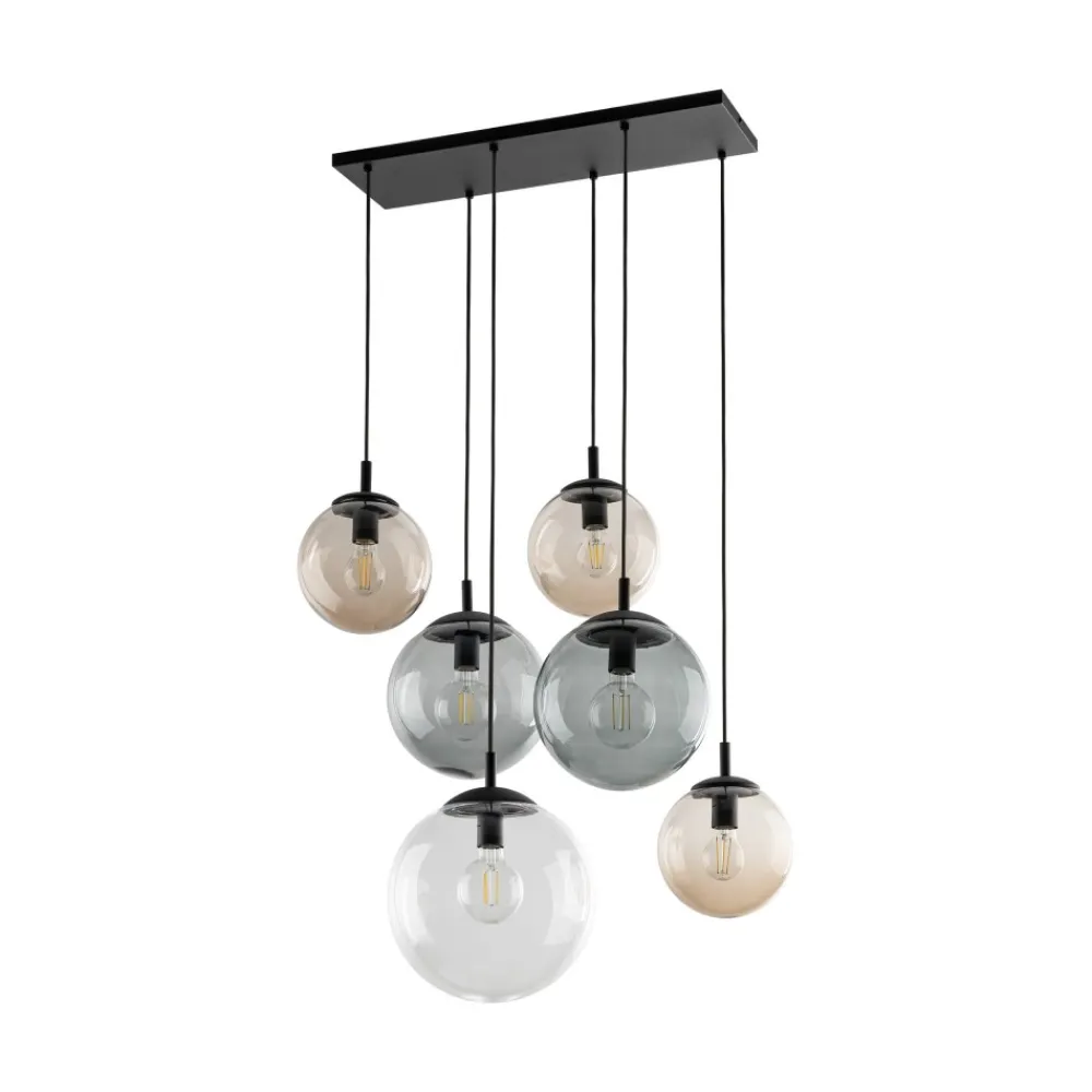 Lampa Wisząca ESME Mix Szklane Klosze 6xE27 77cm * TK Lighting Clearance