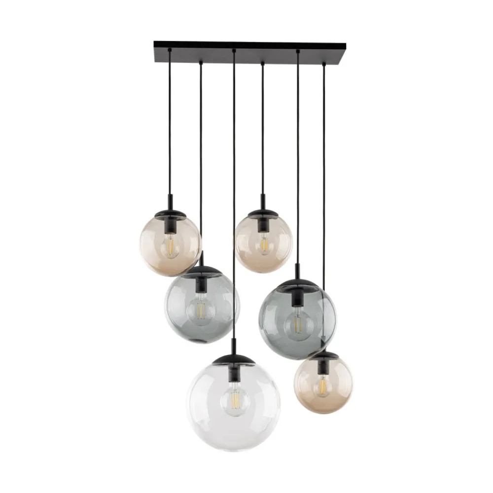 Lampa Wisząca ESME Mix Szklane Klosze 6xE27 77cm * TK Lighting Clearance