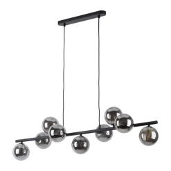 Lampa Wisząca ESTERA Czarny Grafitowy Szklane Klosze 9xG9 * TK Lighting