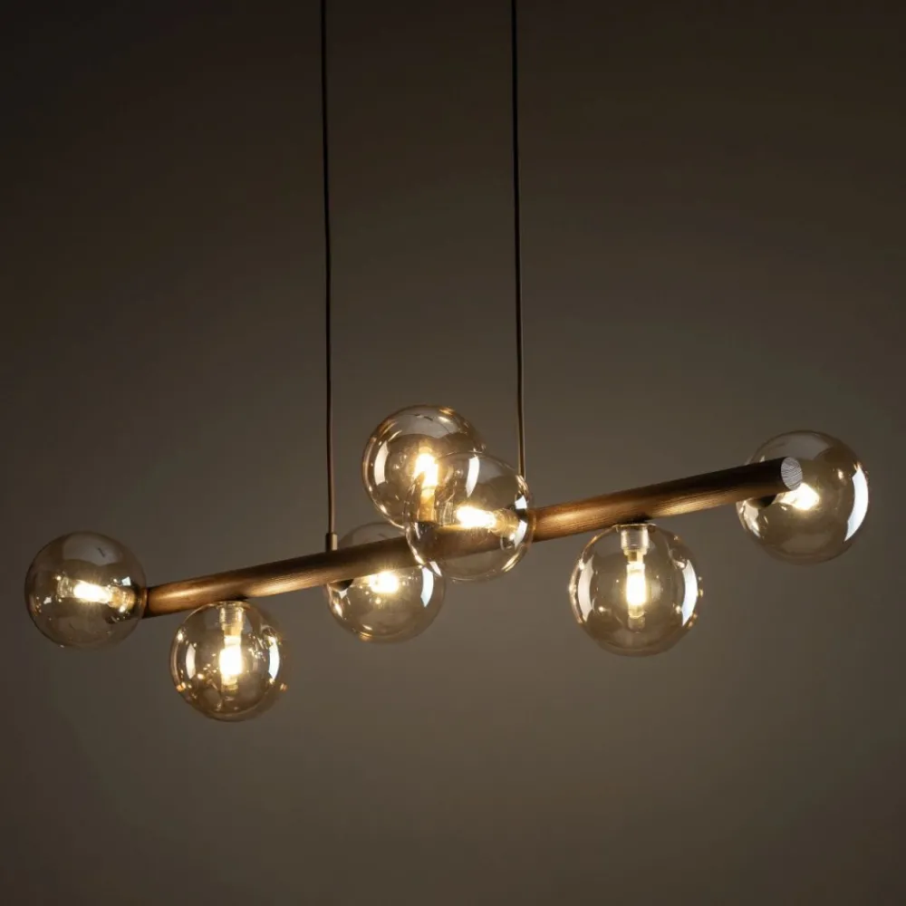 Lampa wisząca ESTERA WOOD brązowa orzech 7xG9 * TK Lighting Hot