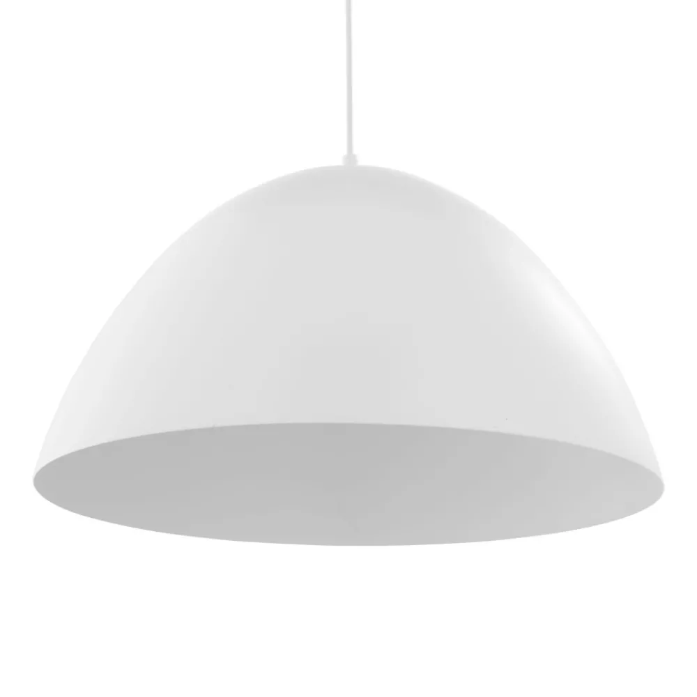 Lampa Wisząca FARO Biały Metalowy Klosz 1xE27 50cm * TK Lighting Outlet
