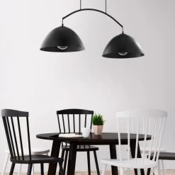 Lampa Wisząca FARO Czarny Metalowe Klosze 2xE27 * TK Lighting Online