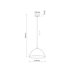 Lampa wisząca FARO ochra 1xE27 34 cm * TK Lighting New