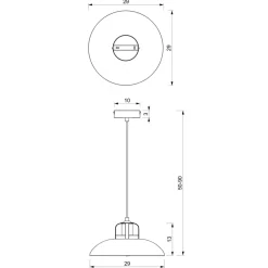 Lampa Wisząca FELIX Niebieski Złoty Metalowy Klosz 1xE27 29cm * Eko-light Outlet