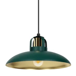 Lampa Wisząca FELIX Zielony Złoty Metalowy Klosz 1xE27 29cm * Eko-light Outlet
