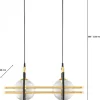 Lampa Wisząca FIORI I Czarny Złoty Szklane Klosze 2xG9 * Jupiter Best