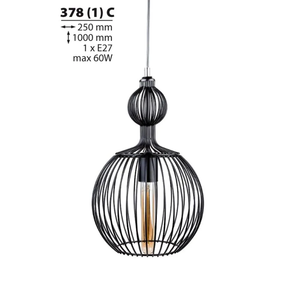 Lampa wisząca Flutto Nera * Bodek Sale