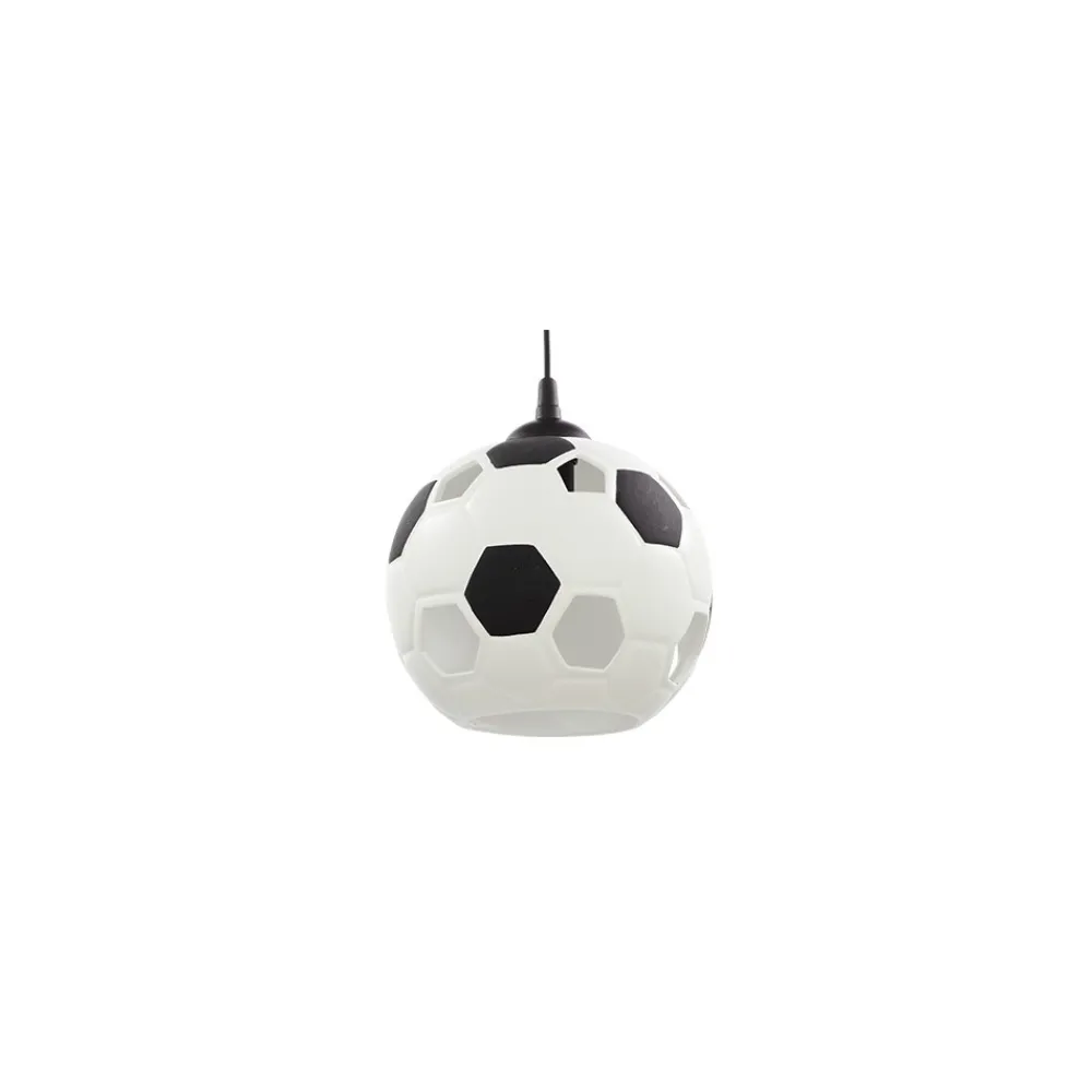Lampa Wisząca FOOTBALL Czarny Biały Ceramiczny Klosz 1xE27 * TK Lighting Discount
