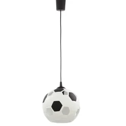 Lampa Wisząca FOOTBALL Czarny Biały Ceramiczny Klosz 1xE27 * TK Lighting Discount