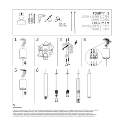 Lampa Wisząca FOURTY M Biały 1xGU10 R35 * Nowodvorski Online