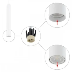 Lampa Wisząca FOURTY M Biały 1xGU10 R35 * Nowodvorski Online