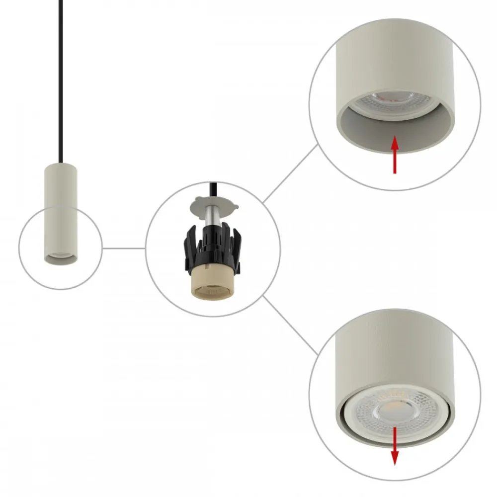 Lampa Wisząca FOURTY S Szary 1xGU10 R35 * Nowodvorski Online